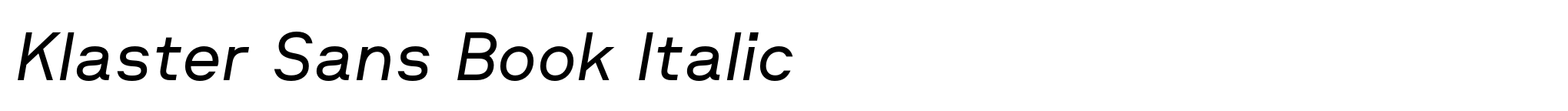 Klaster Sans Book Italic image